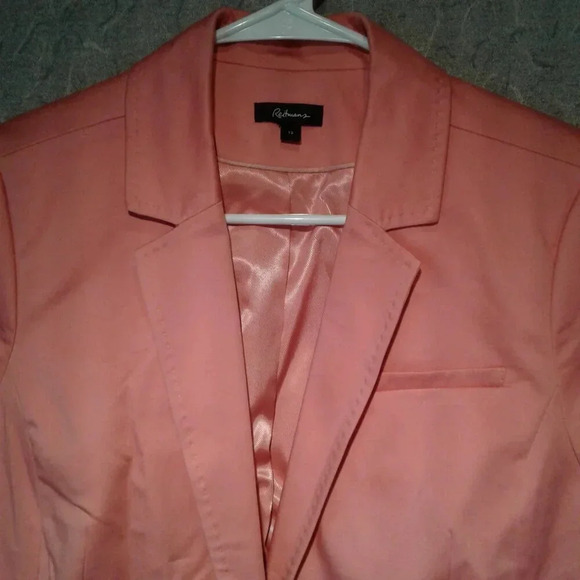 Women's  Peach/Salmon Blazer Jacket by Reitman's Size 12 - Picture 2 of 11